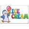 Signmission Ice Cream 1 Banner Heavy Duty 13 Oz Vinyl with Grommets Single Sided B-60 Ice Cream 1 - alternate 1